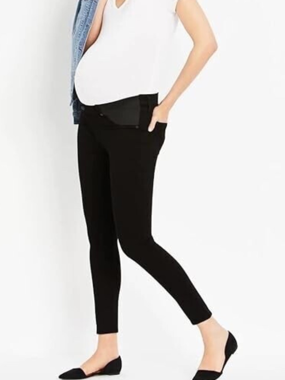 Citizens of Humanity Maternity Avedon Ankle Skinny Jeans Black Size 29 (Q5-5E)